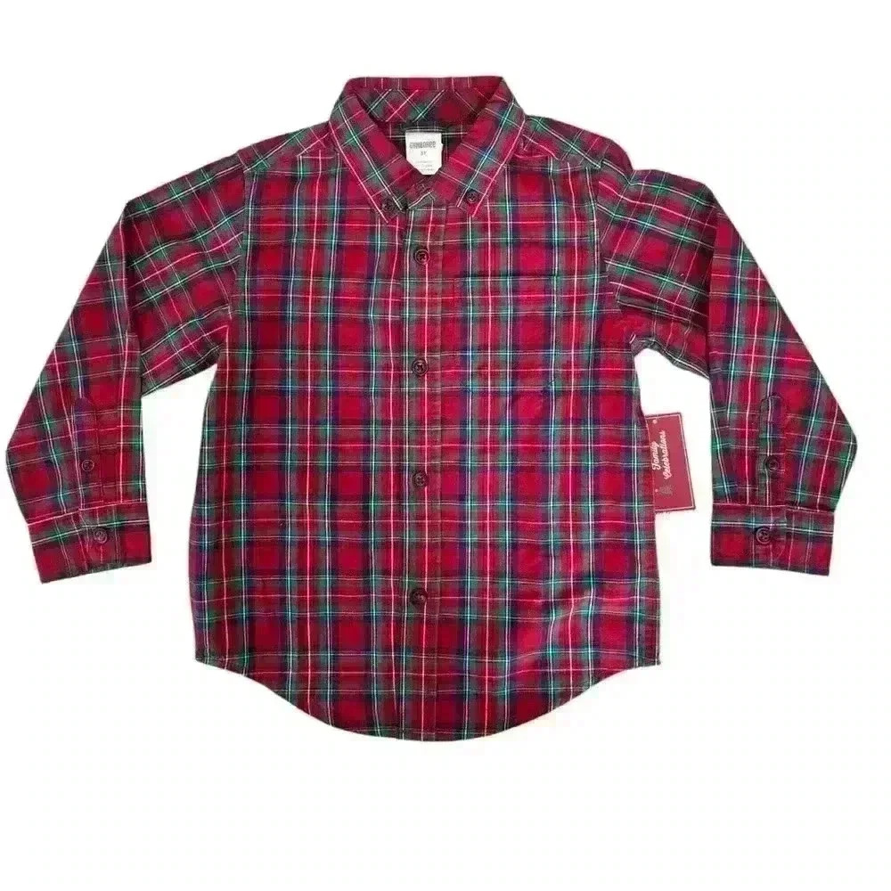 Gymboree Red Plaid Button Down Shirt